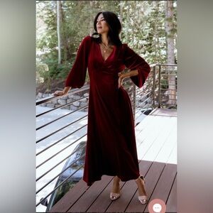 Adelita Velvet Maxi Dress NWT